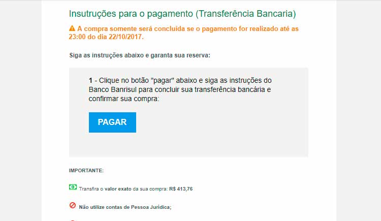 Transferência bancária pelo Banrisul
